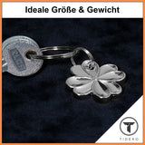 Kleeblatt Schlüsselanhänger - Glücksbringer Anhänger für Männer Frauen - Geschenk Abitur Neuer Job Gute Besserung Viel Glück Reise