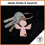Schutzengel Schlüsselanhänger "Hope" - Engel Anhänger für Männer Frauen - Geschenk Glücksbringer Auto Fahr vorsichtig Metall