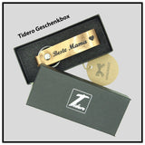 Schlüsselanhänger aus Leder mit Gravur "Beste Mama", beidseitig | versch. Farben Schlüsselanhänger Tidero