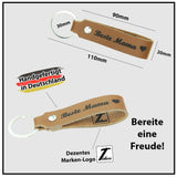 Schlüsselanhänger aus Leder mit Gravur "Beste Mama", beidseitig | versch. Farben Schlüsselanhänger Tidero
