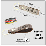 Schlüsselanhänger aus Leder mit Gravur Dein Schutzengel, beidseitig | verschiedene Farben Schlüsselanhänger Tidero