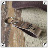 Schlüsselanhänger aus Leder mit Gravur Dein Schutzengel, beidseitig | verschiedene Farben Schlüsselanhänger Tidero