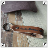 Schlüsselanhänger aus Leder mit Gravur "Beste Mama", beidseitig | versch. Farben Schlüsselanhänger Tidero