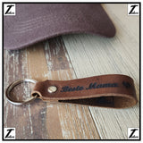 Schlüsselanhänger aus Leder mit Gravur "Beste Mama", beidseitig | versch. Farben Schlüsselanhänger Tidero