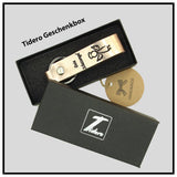 Schlüsselanhänger aus Leder mit Gravur Dein Schutzengel, beidseitig | verschiedene Farben Schlüsselanhänger Tidero