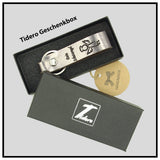 Schlüsselanhänger aus Leder mit Gravur Dein Schutzengel, beidseitig | verschiedene Farben Schlüsselanhänger Tidero