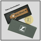 Schlüsselanhänger aus Leder mit Gravur "Beste Mama", beidseitig | versch. Farben Schlüsselanhänger Tidero