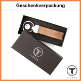 Schlüsselanhänger aus Leder mit Metall-Befestigung Tidero