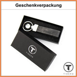 Schlüsselanhänger aus Leder mit Metall-Befestigung Tidero