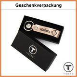 Schlüsselanhänger aus Leder mit Gravur Mallorca | verschiedene Farben Tidero