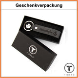 Schlüsselanhänger aus Leder mit Gravur "Heimathafen", beidseitig Tidero
