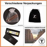 Schlüsselanhänger aus Leder mit Wunschgravur - Gold Tidero