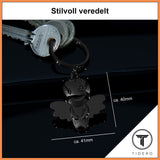 Schutzengel Schlüsselanhänger "Smile" - Engel Anhänger für Männer Frauen - Geschenk Glücksbringer Auto Fahr vorsichtig Metall Tidero