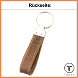Schlüsselanhänger aus Leder mit Metall-Befestigung Tidero