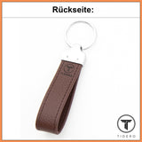 Schlüsselanhänger aus Leder mit Metall-Befestigung Tidero