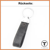 Schlüsselanhänger aus Leder mit Metall-Befestigung Tidero