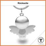 Schutzengel Schlüsselanhänger "Smile" - Engel Anhänger für Männer Frauen - Geschenk Glücksbringer Auto Fahr vorsichtig Metall Tidero