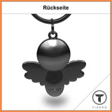 Schutzengel Schlüsselanhänger "Smile" - Engel Anhänger für Männer Frauen - Geschenk Glücksbringer Auto Fahr vorsichtig Metall Tidero