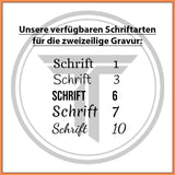 Schlüsselanhänger aus Leder mit zweizeiliger Wunschgravur - Grau Tidero