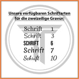 Schlüsselanhänger aus Leder mit zweizeiliger Wunschgravur - Dunkelbraun Retro Tidero