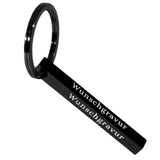 Cuboid Schlüsselanhänger aus Edelstahl mit Wunschgravur personalisiert - Schwarz Tidero