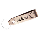 Schlüsselanhänger aus Leder mit Gravur Mallorca | verschiedene Farben Tidero