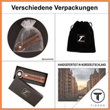 Schlüsselanhänger aus Leder mit Wunschgravur - Braun Tidero