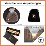 Schlüsselanhänger aus Leder mit Wunschgravur - Kupfer Metallic Tidero