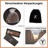 Schlüsselanhänger aus Leder mit Wunschgravur - Dunkelbraun Retro Tidero