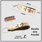 Schlüsselanhänger aus Leder mit Gravur Dein Schutzengel, beidseitig | verschiedene Farben Schlüsselanhänger Tidero 