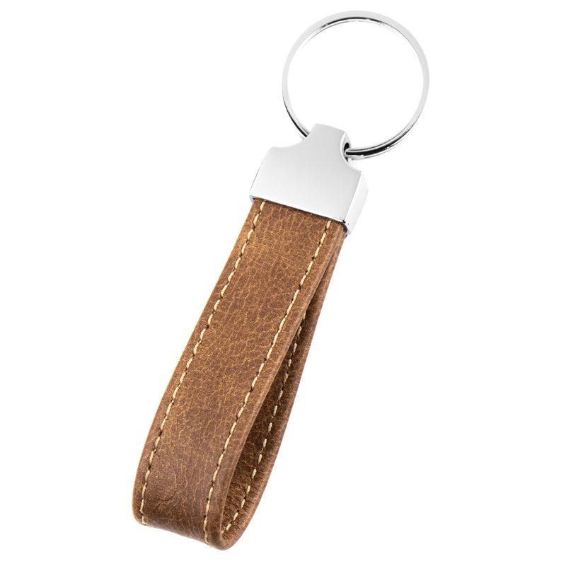 Schlüsselanhänger aus Leder mit Metall-Befestigung Tidero